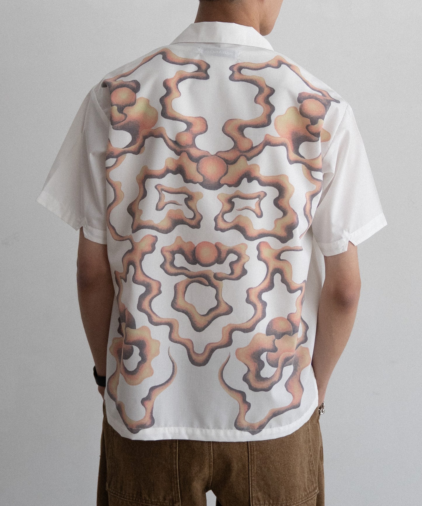 Print Open Collar Shirt
