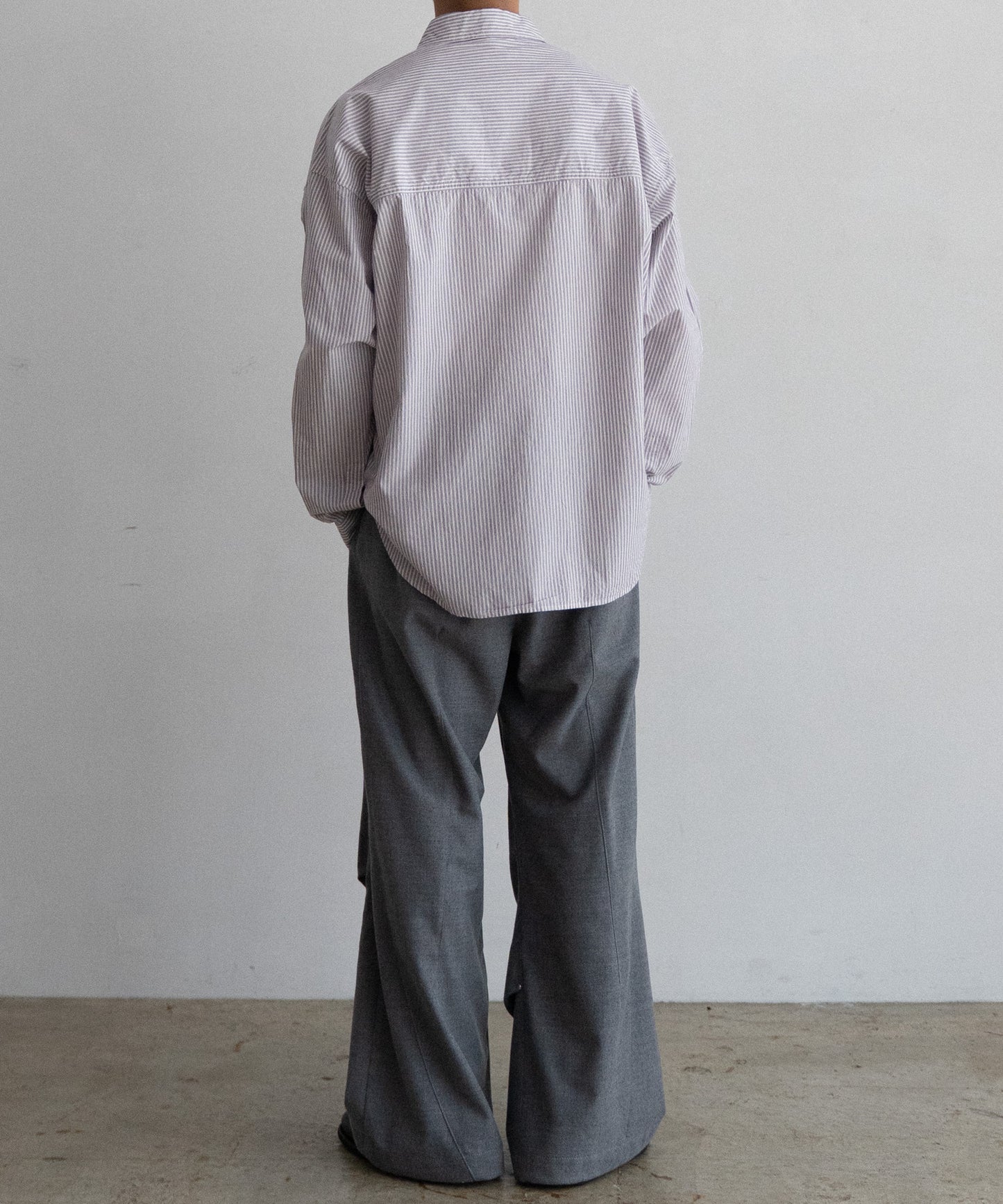 STRIPE WIDE SHIRT : CUT-OFF & SWITCHING