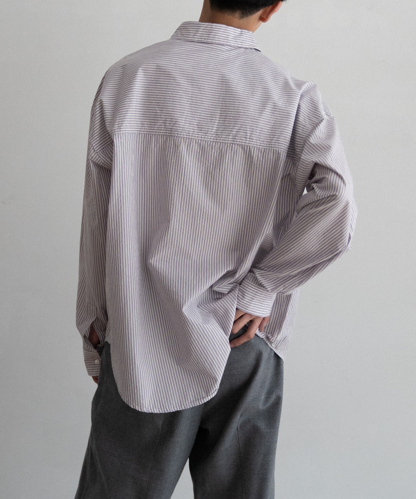 STRIPE WIDE SHIRT : CUT-OFF & SWITCHING