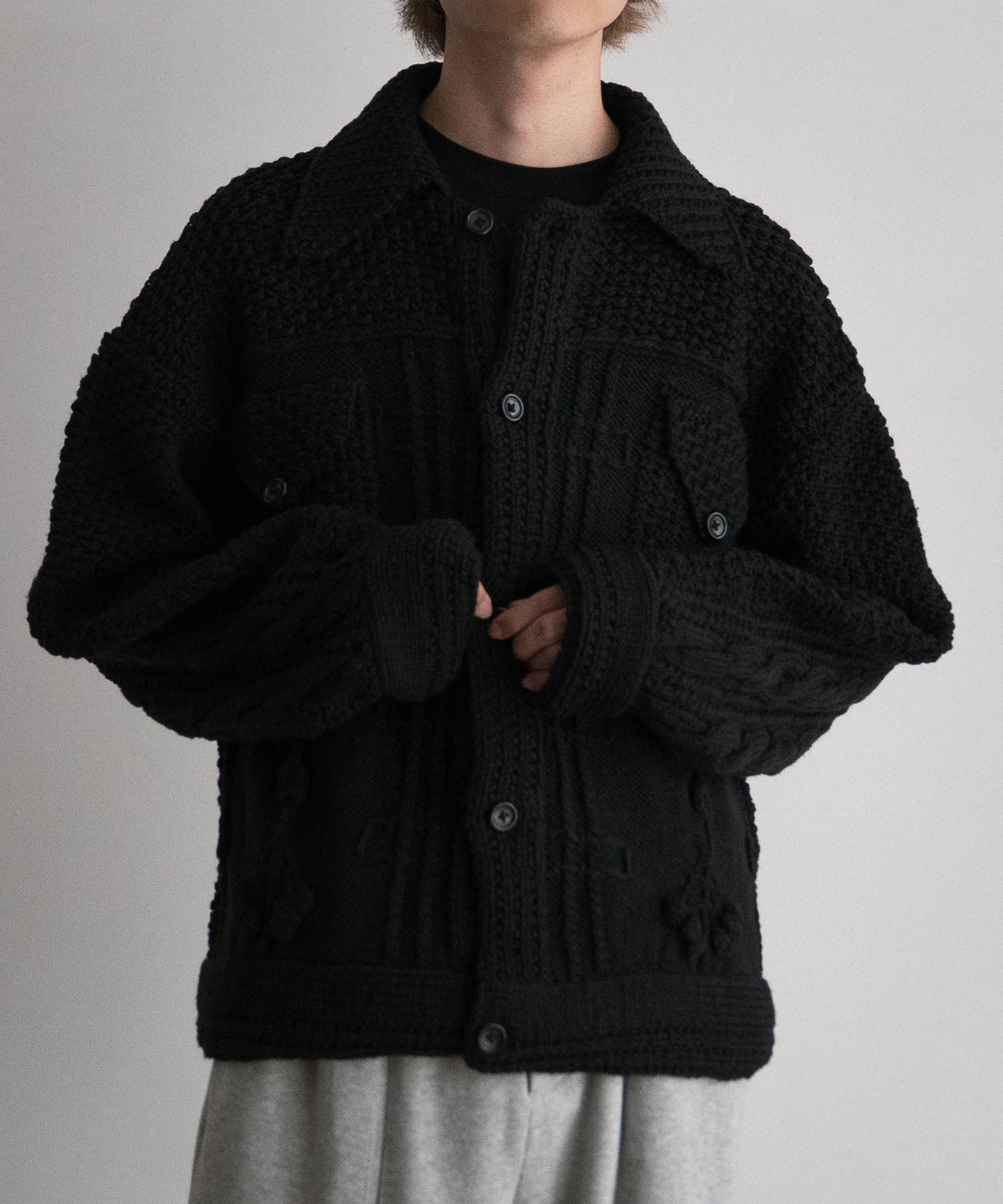 MERINOWOOL HANDKNITING GJACKTⅡ