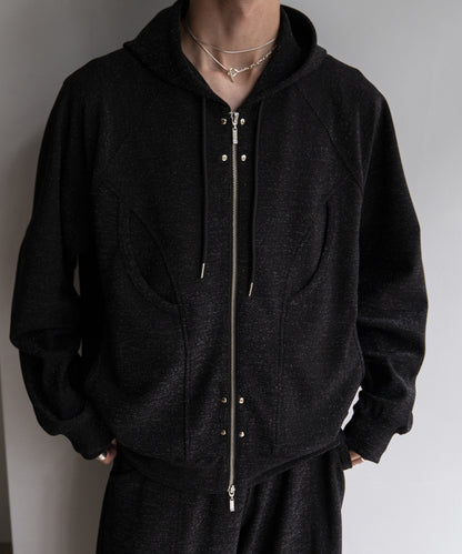 LAME JERSEY HOODIE