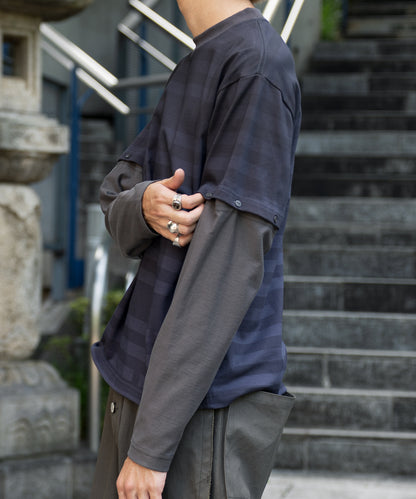 HORIZONTALSTRIPEREVERSIBLE L/S T-SHIRTS