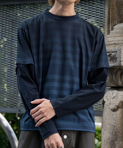 HORIZONTALSTRIPEREVERSIBLE L/S T-SHIRTS