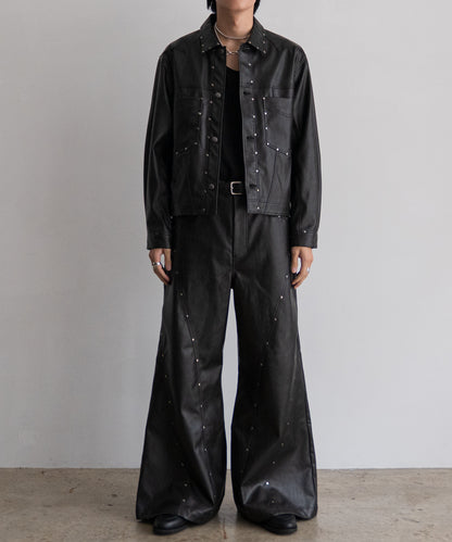 STUDS E.LEATHER JACKET