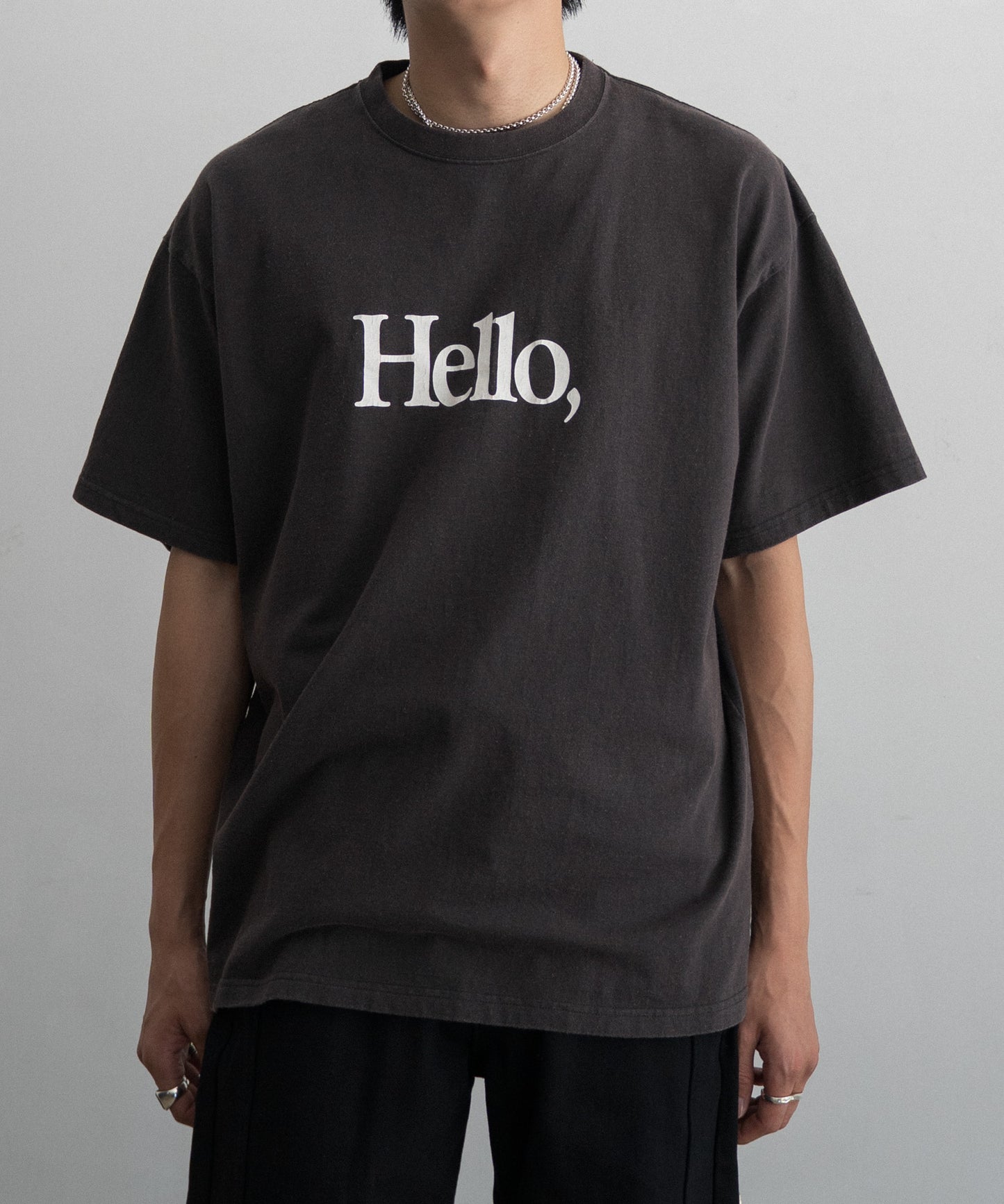 LOOSE FIT PRINT TEE : HELLO,GOOD BUY!