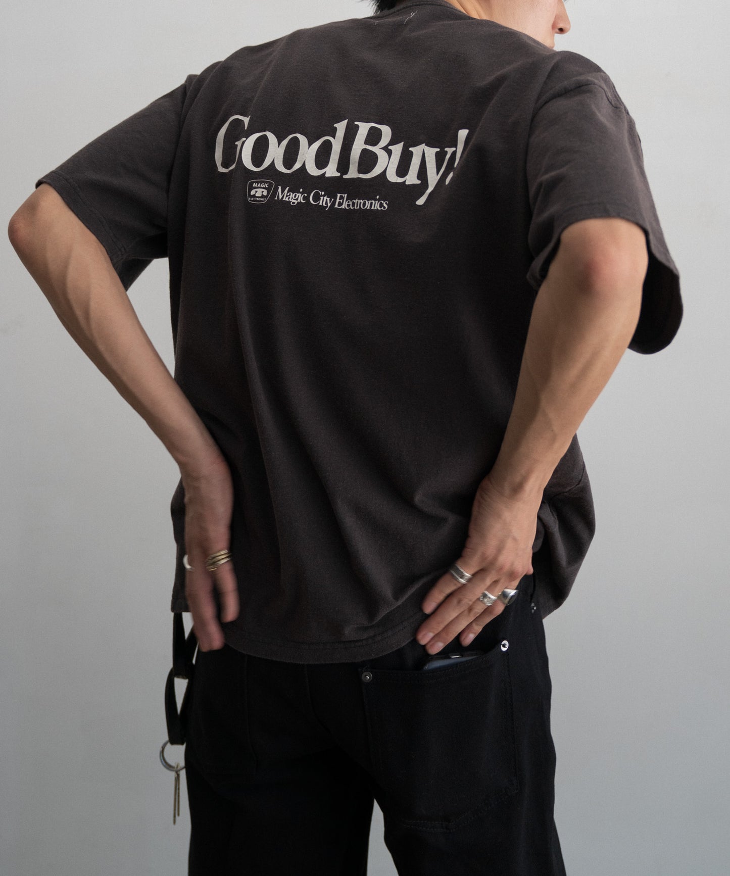 LOOSE FIT PRINT TEE : HELLO,GOOD BUY!