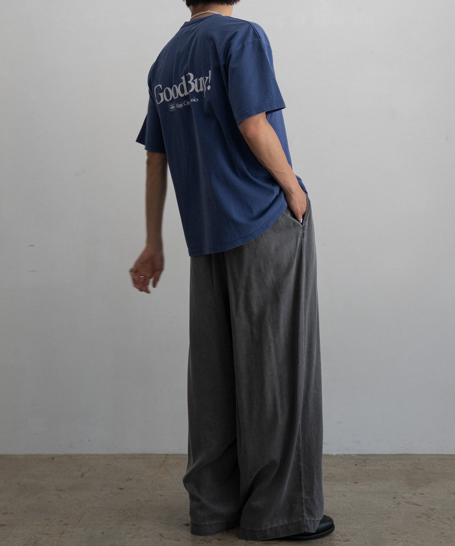 LOOSE FIT PRINT TEE : HELLO,GOOD BUY!