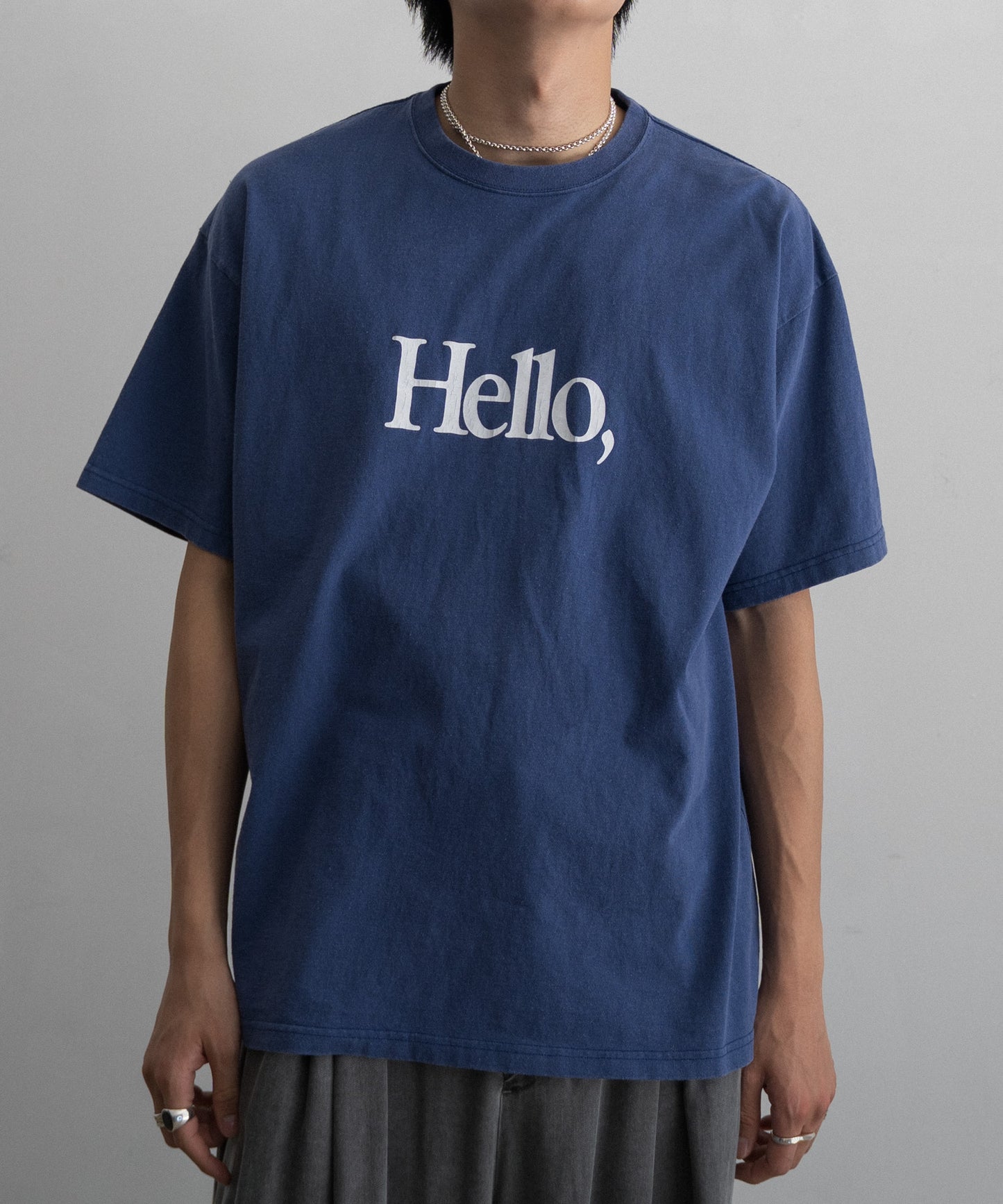 LOOSE FIT PRINT TEE : HELLO,GOOD BUY!