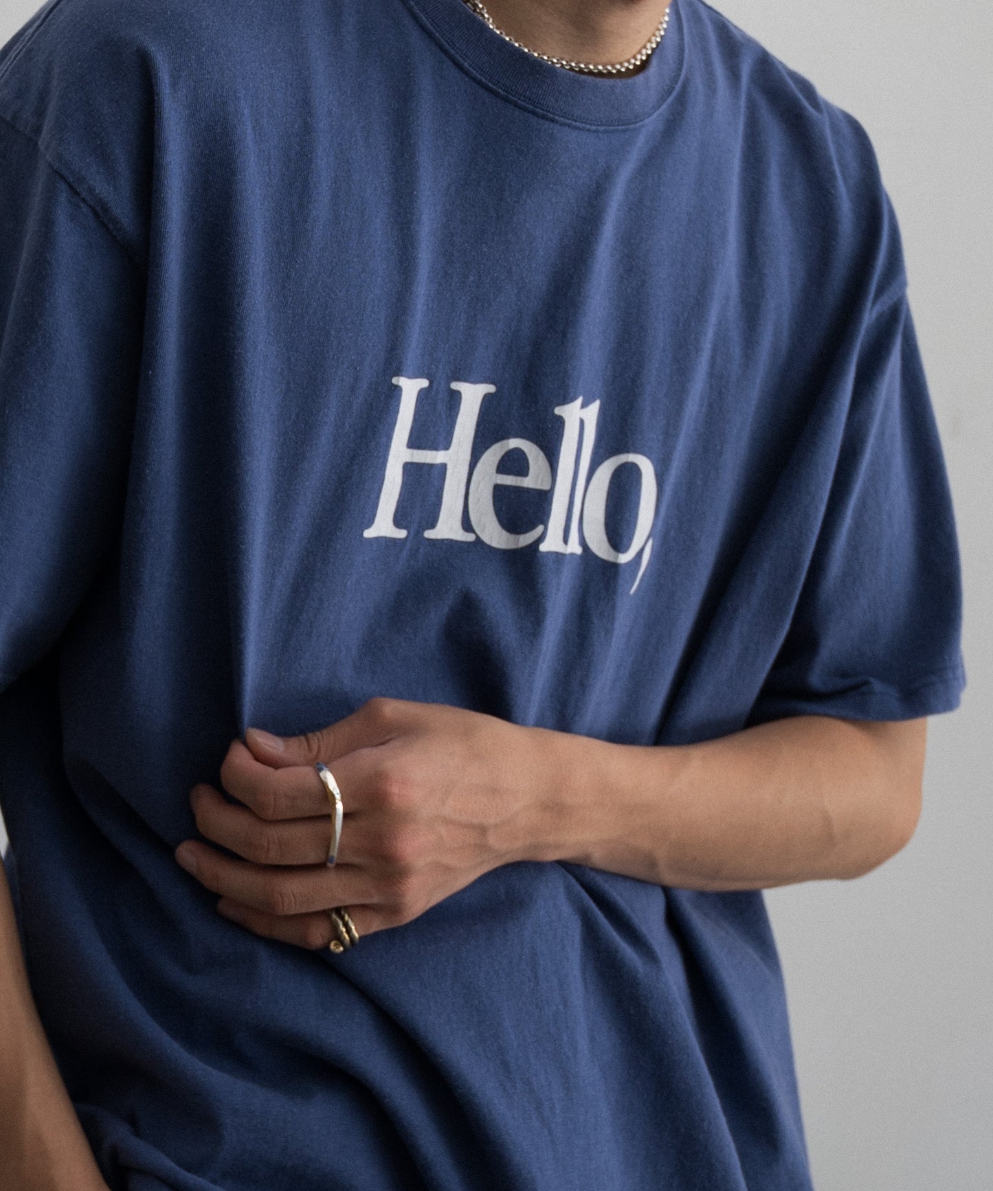 LOOSE FIT PRINT TEE : HELLO,GOOD BUY!