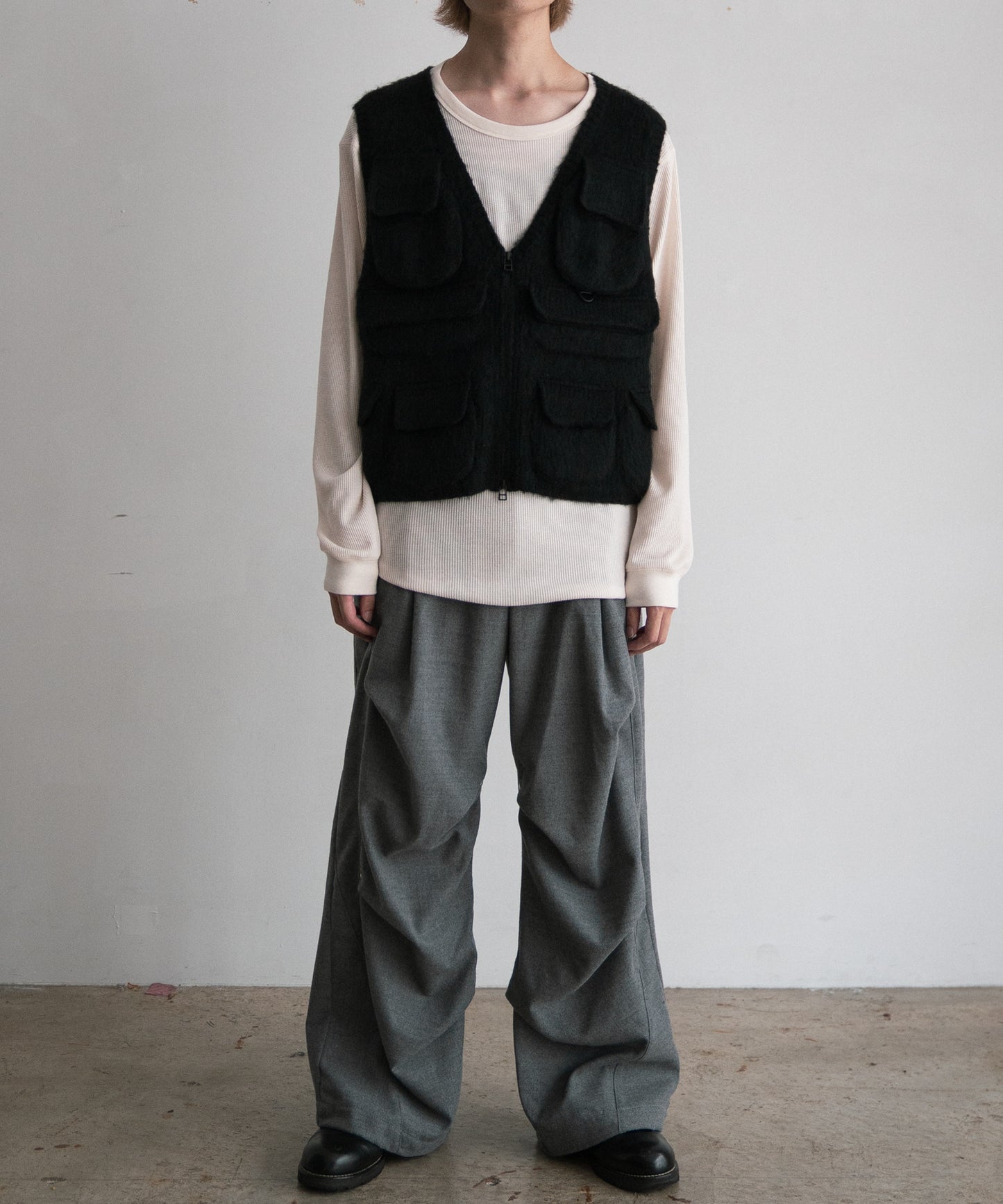 Mohair Knit Luggage Vest