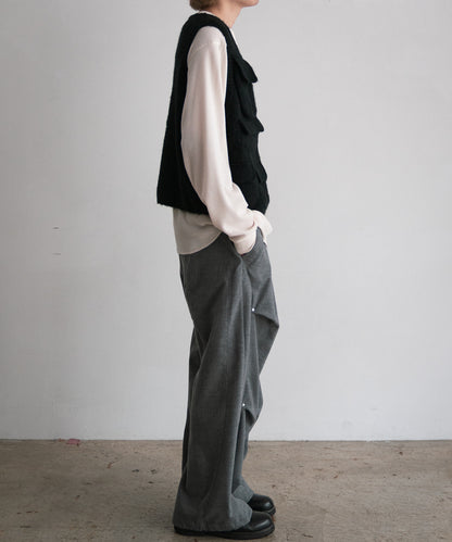 Mohair Knit Luggage Vest