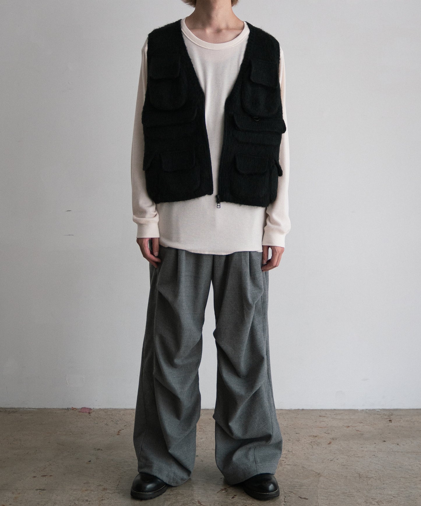 Mohair Knit Luggage Vest