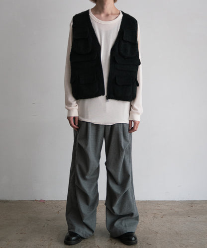 Mohair Knit Luggage Vest