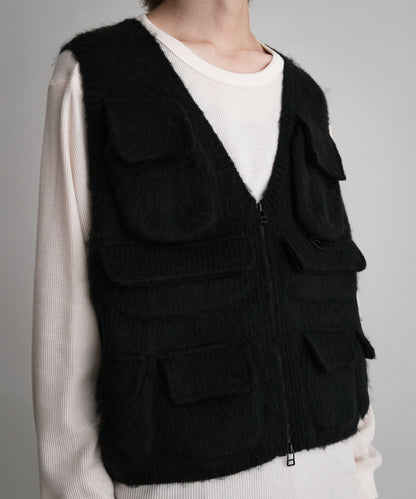 Mohair Knit Luggage Vest