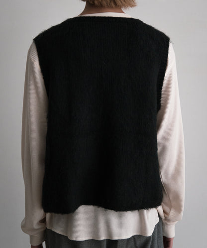 Mohair Knit Luggage Vest