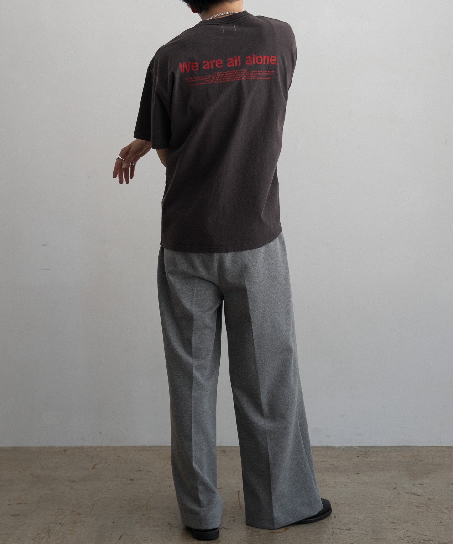 LOOSE FIT PRINT TEE :  WE ARE ALL ALONE