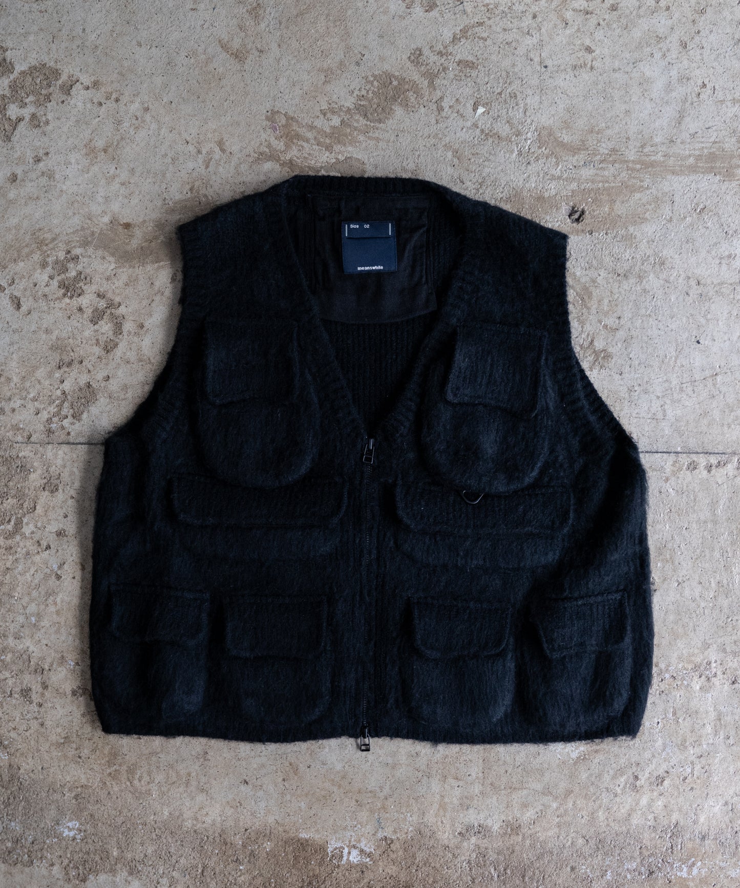 Mohair Knit Luggage Vest