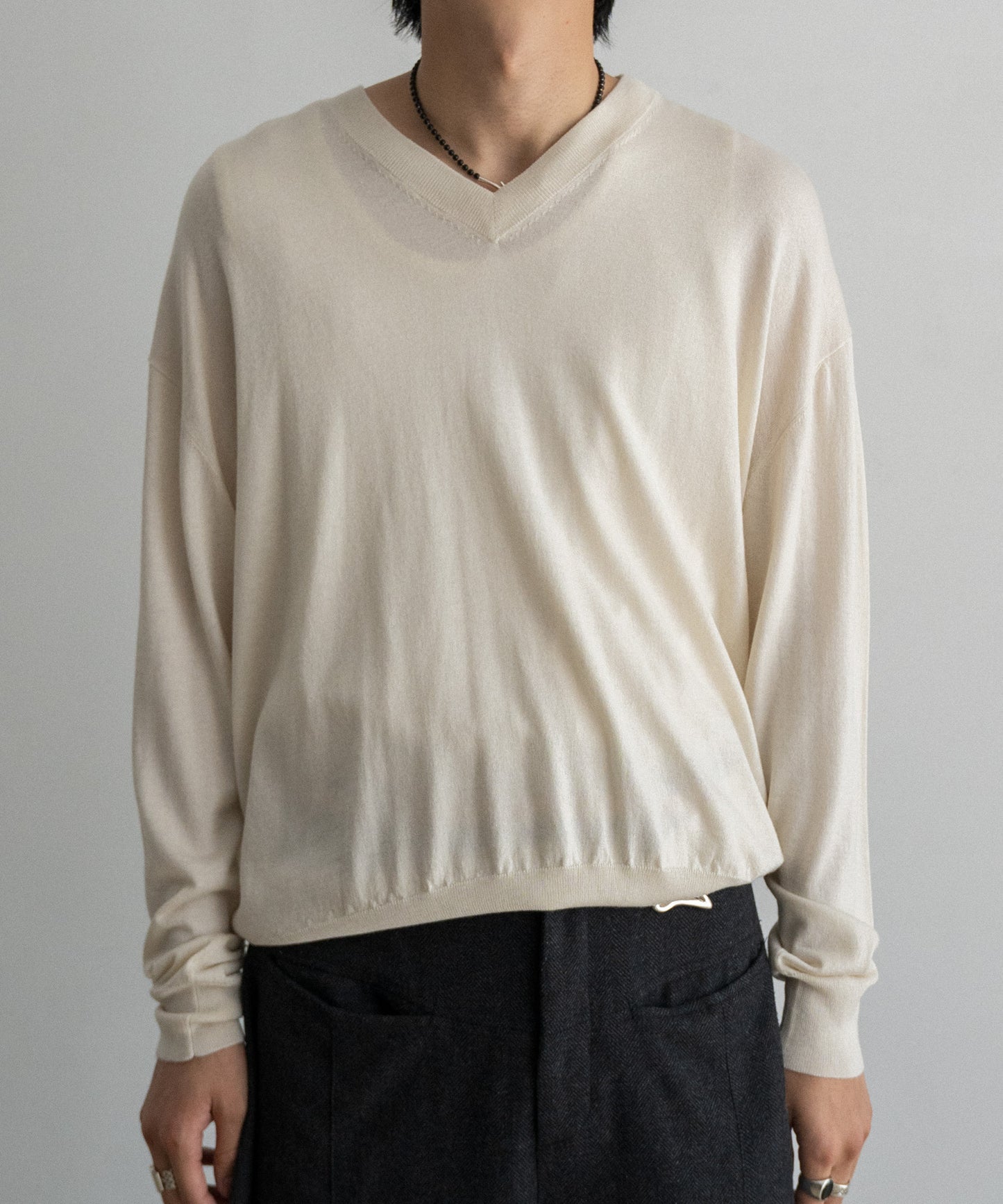 SILKxCASHMERE V-NECK KNIT
