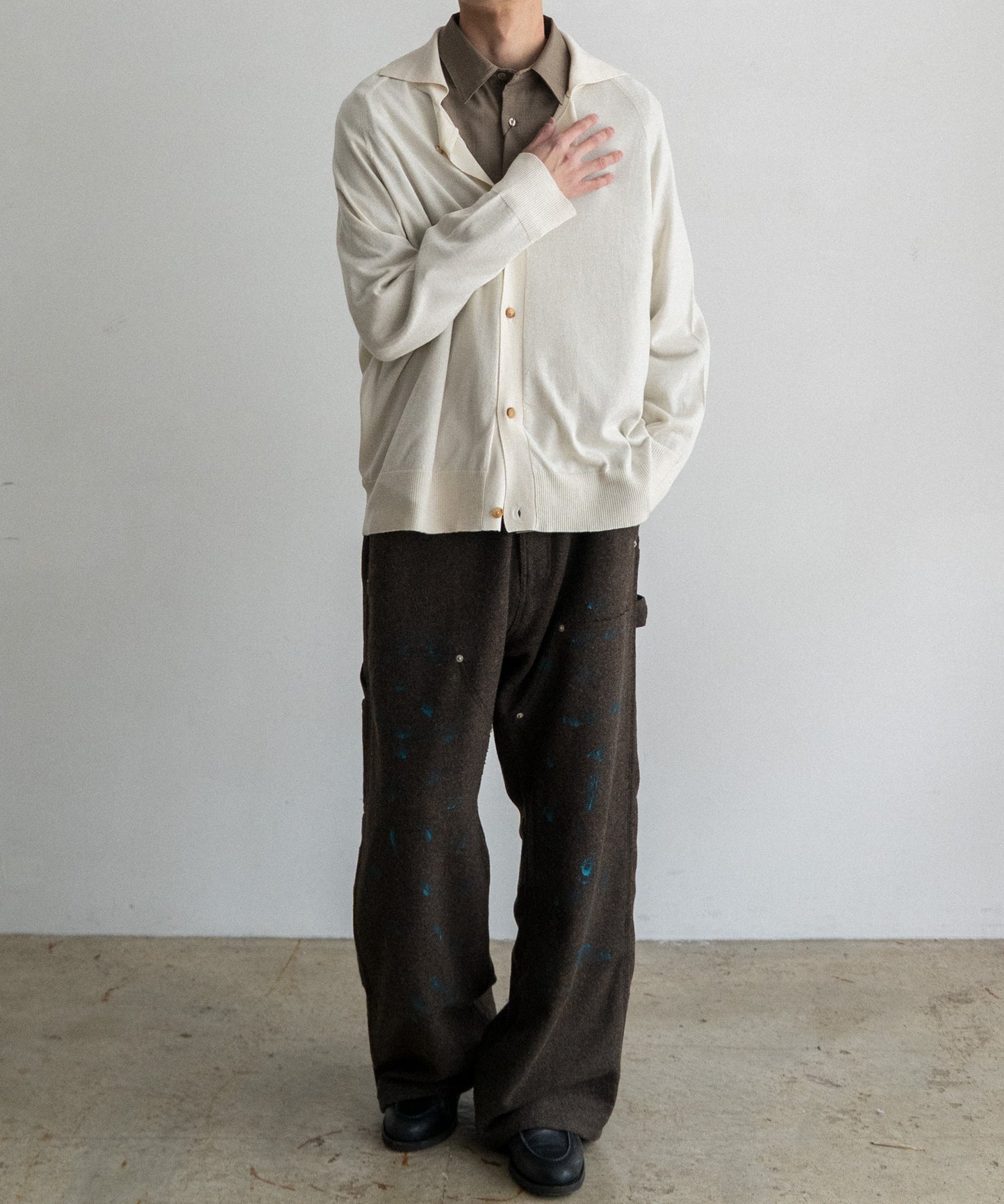 SILKxCASHMERE GARDIGAN I
