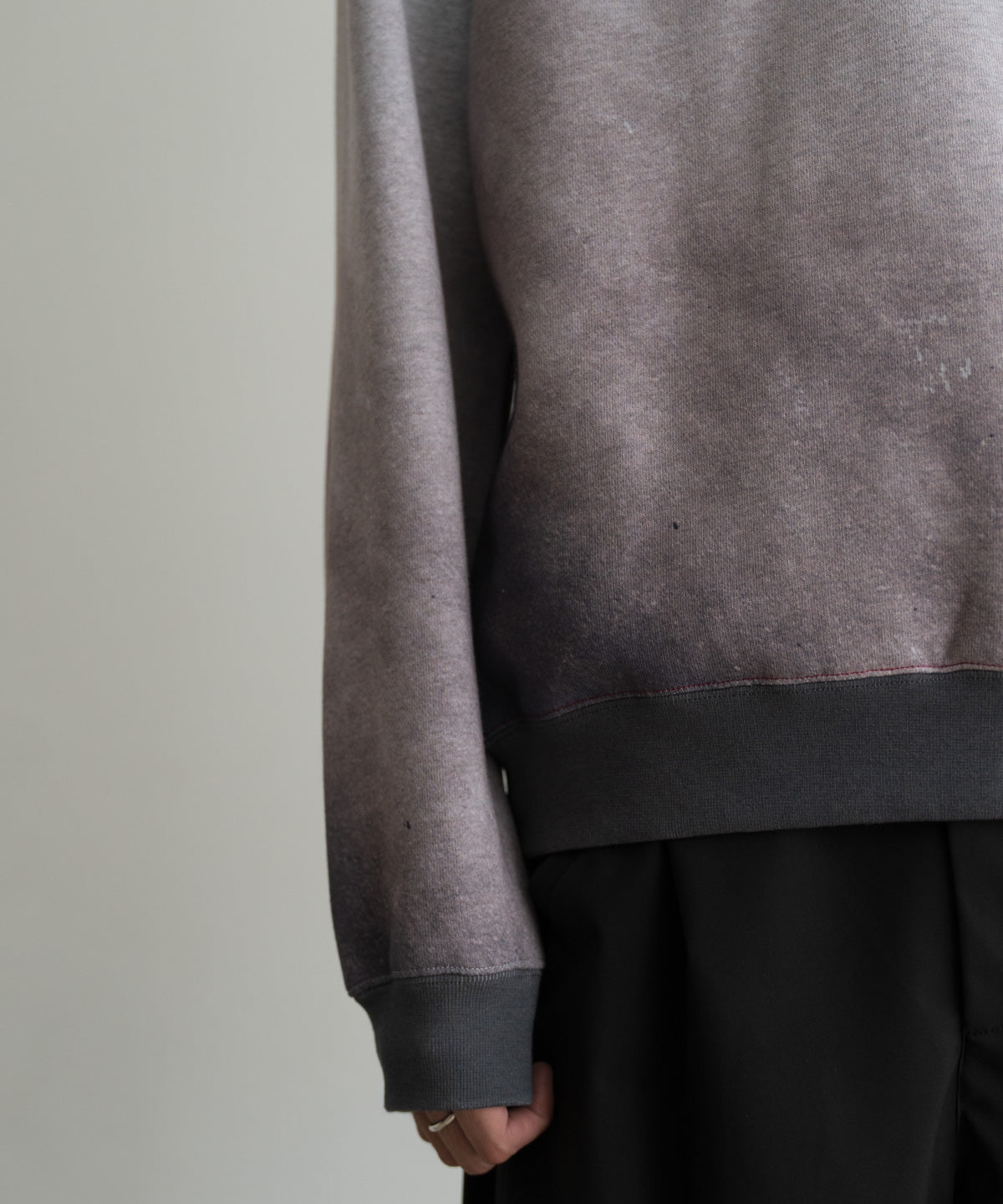 GRADATION HOODED POLO SWEATER