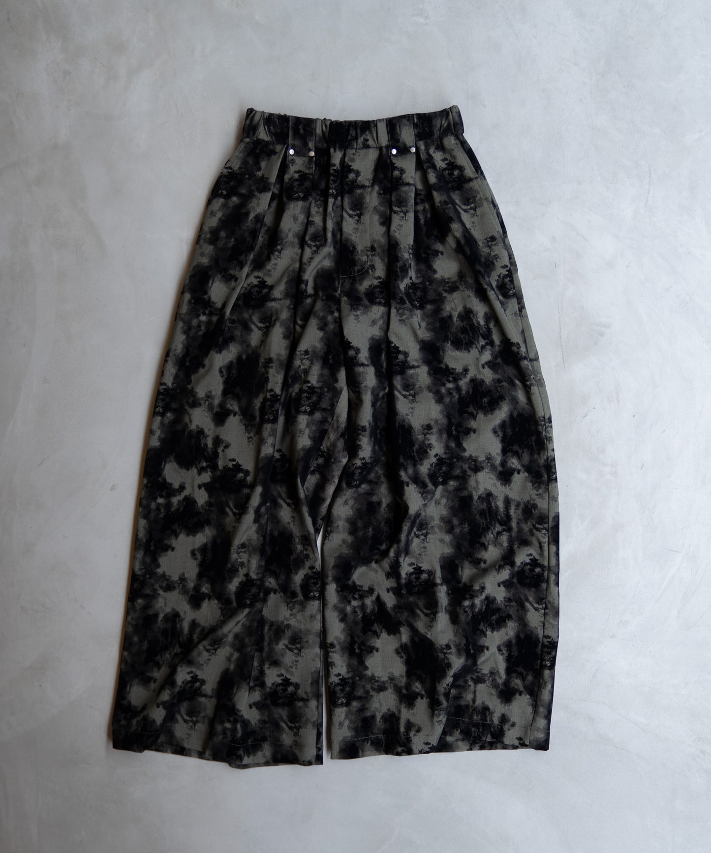 FLOCKY PRINT BAGGY PANTS