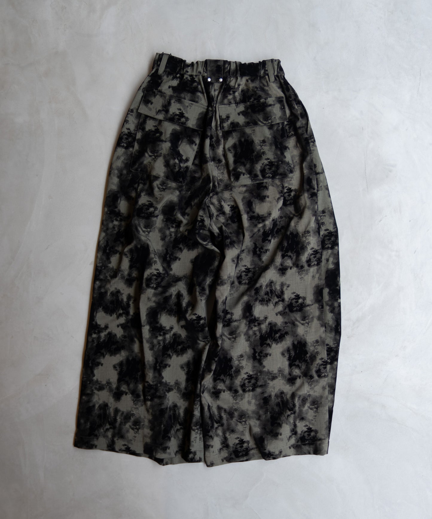 FLOCKY PRINT BAGGY PANTS