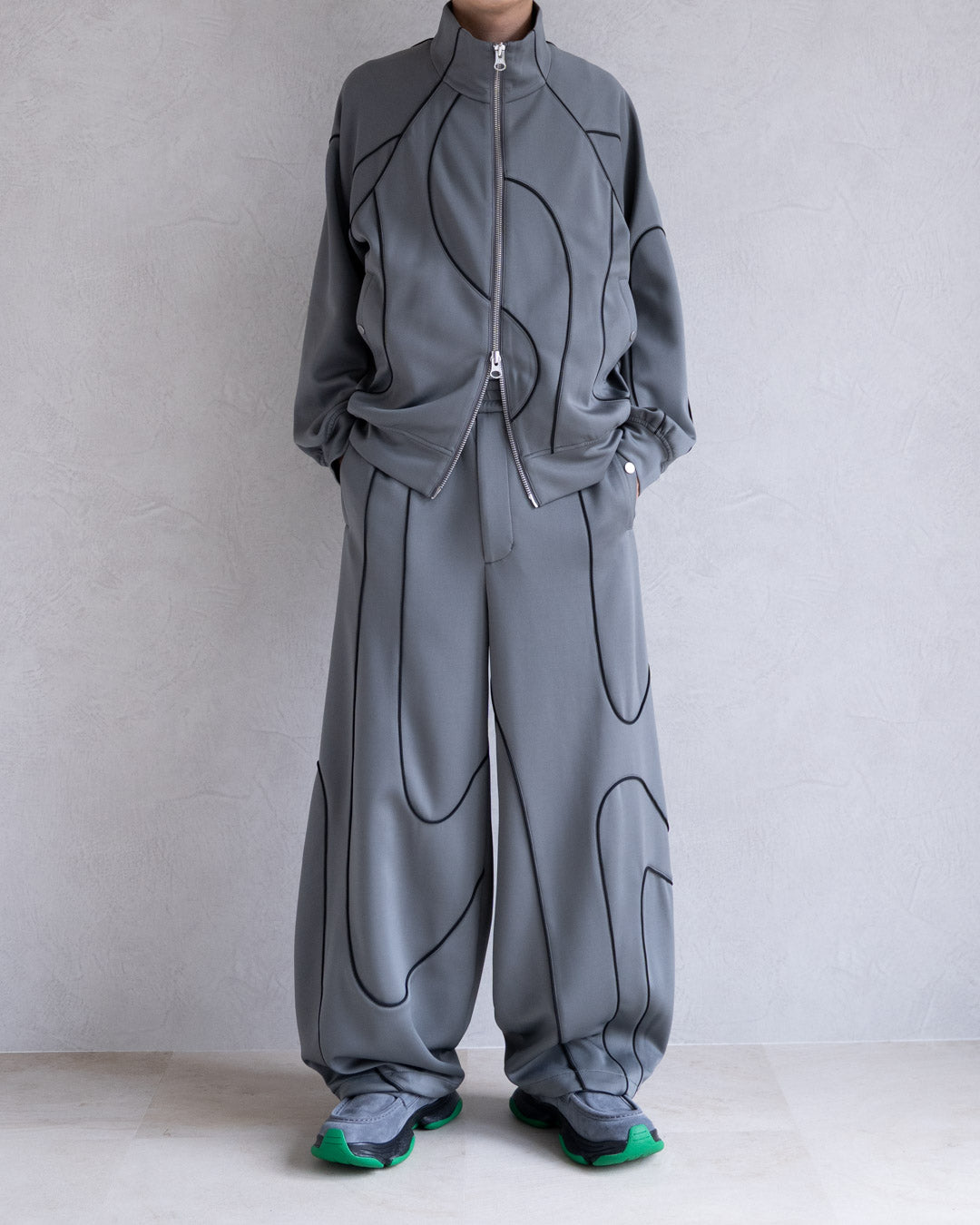 DISTORT PIPING TRACK JACKET