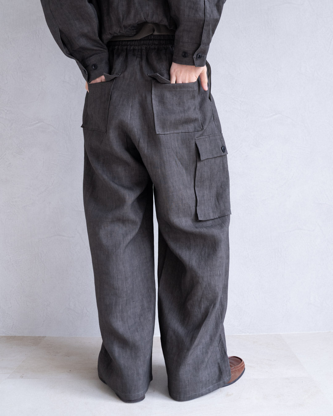 SUMI LINEN WIDE EASY CARGOPANTS