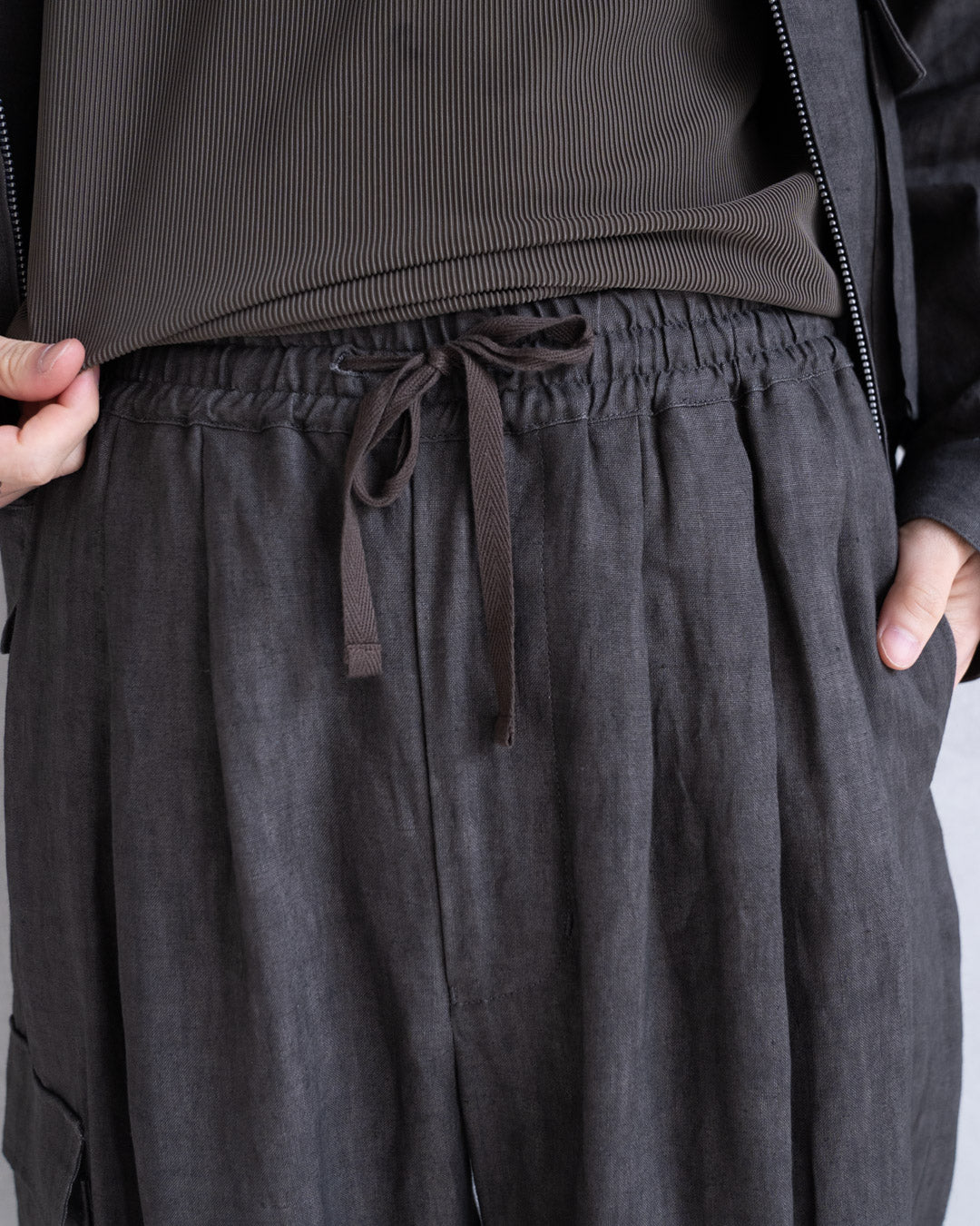 SUMI LINEN WIDE EASY CARGOPANTS