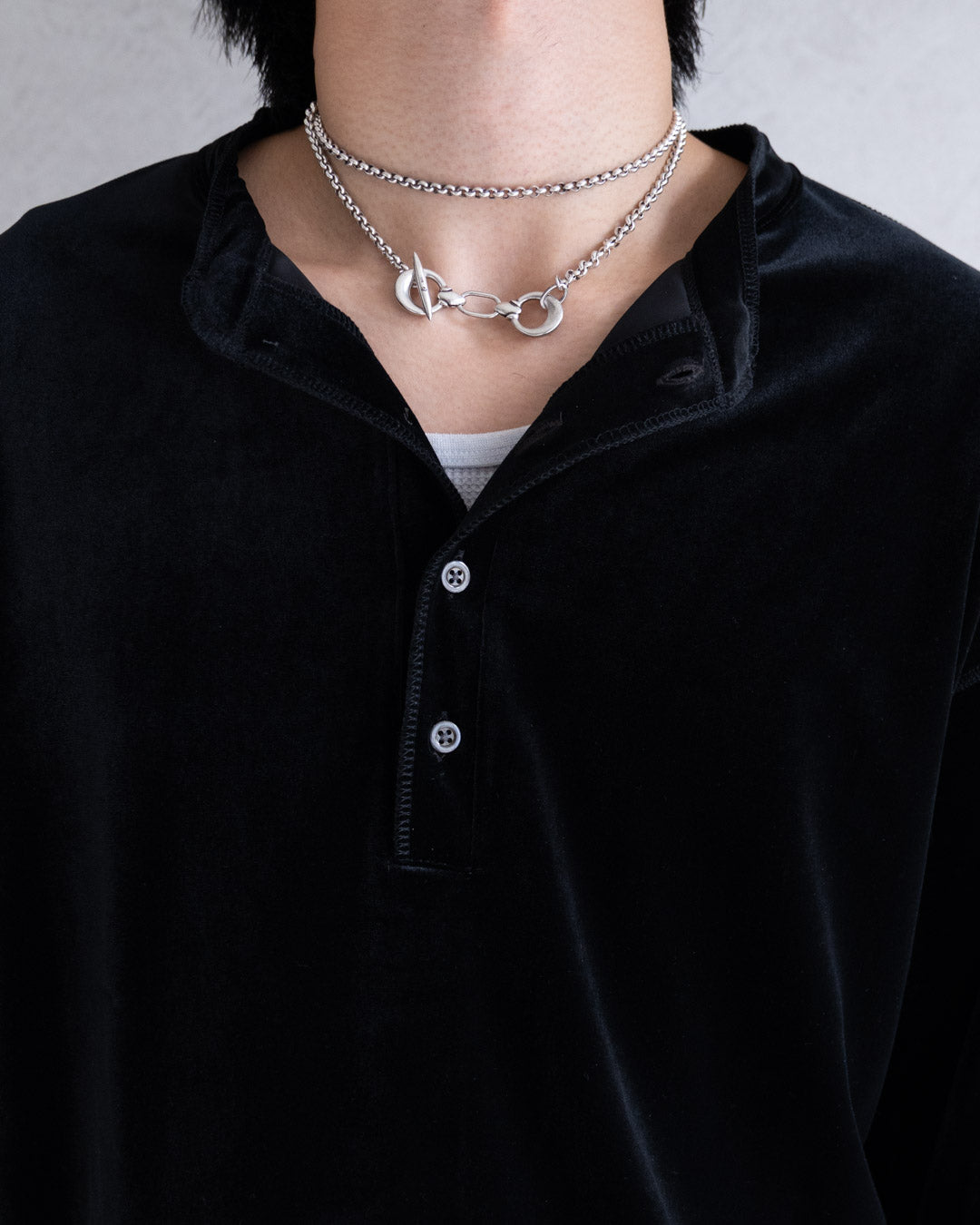LUSH VELOUR HENLEY LS