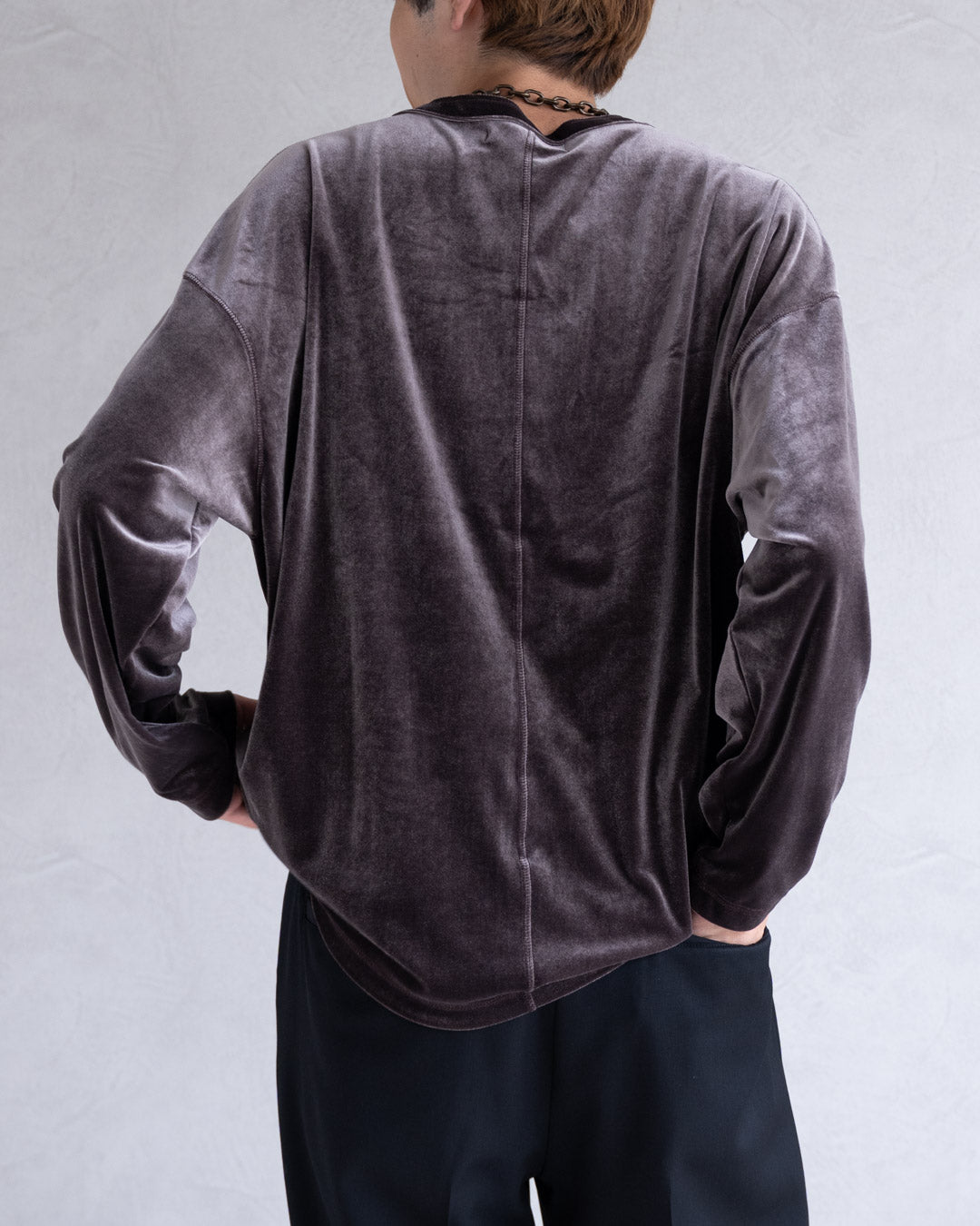 LUSH VELOUR HENLEY LS