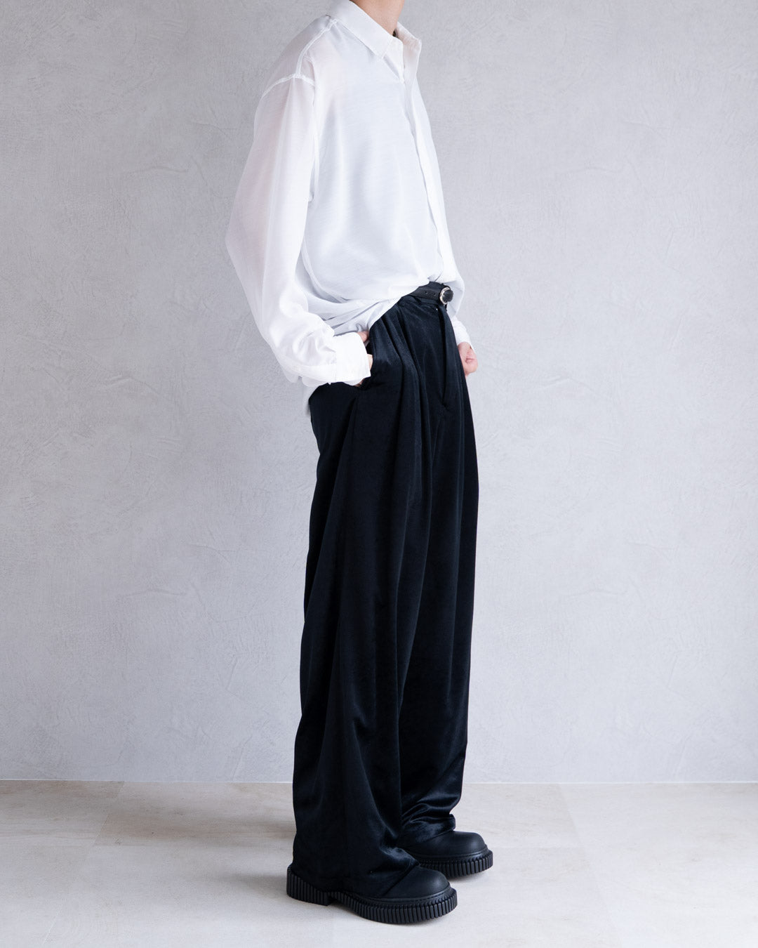 SOFT VELOUR WIDE PANTS