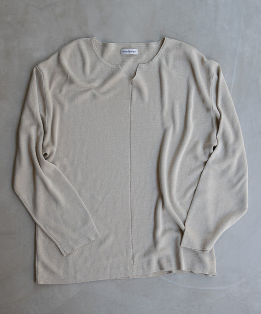KEY-NECK PULLOVER