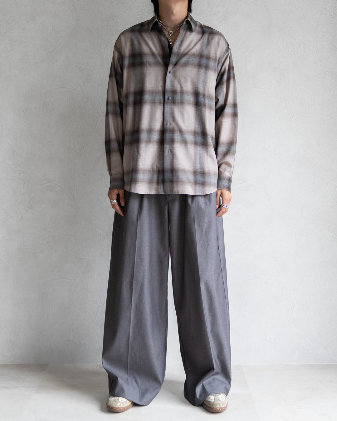 LIGHTWEIGHT OMBRE CHECK SHIRT