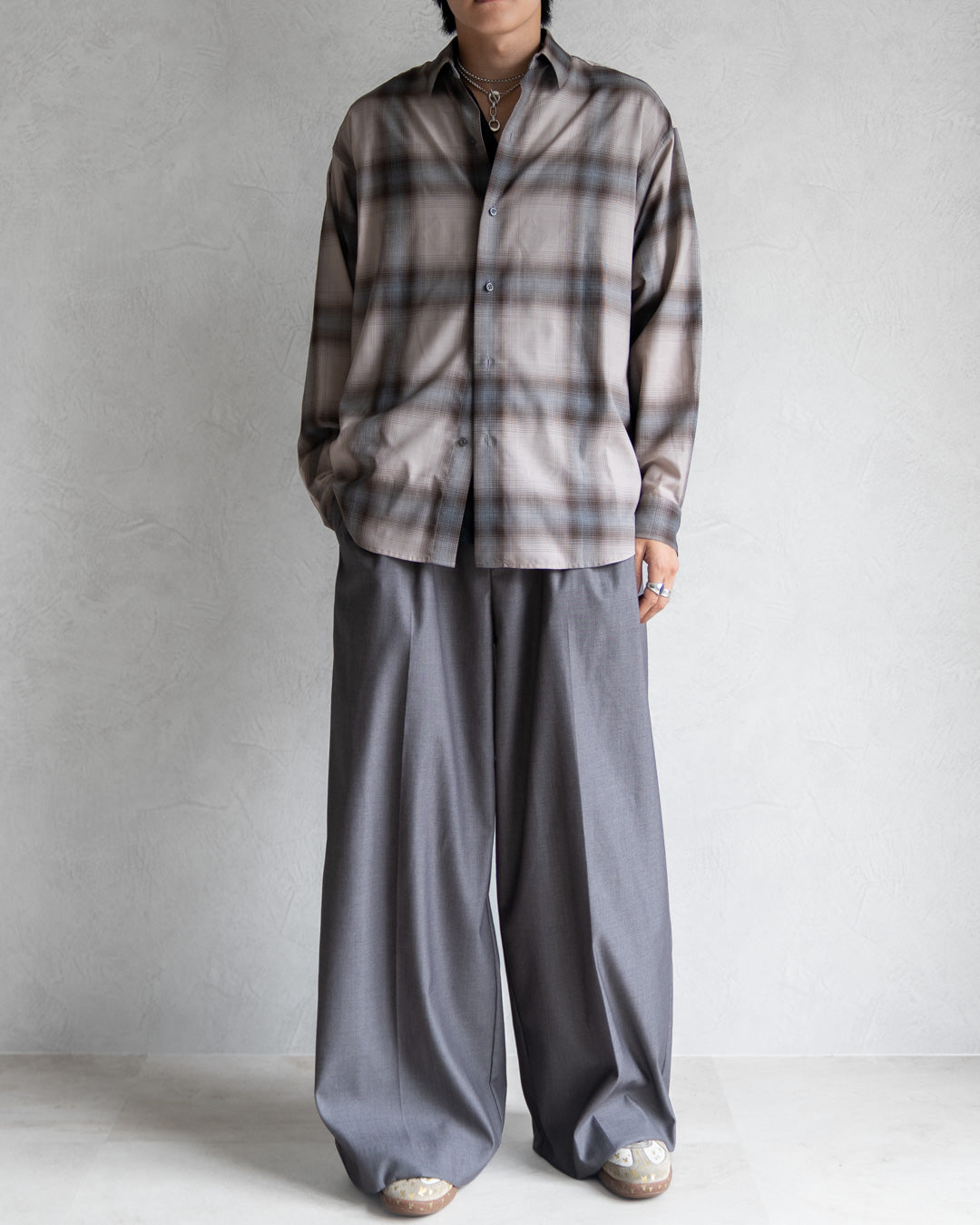 LIGHTWEIGHT OMBRE CHECK SHIRT
