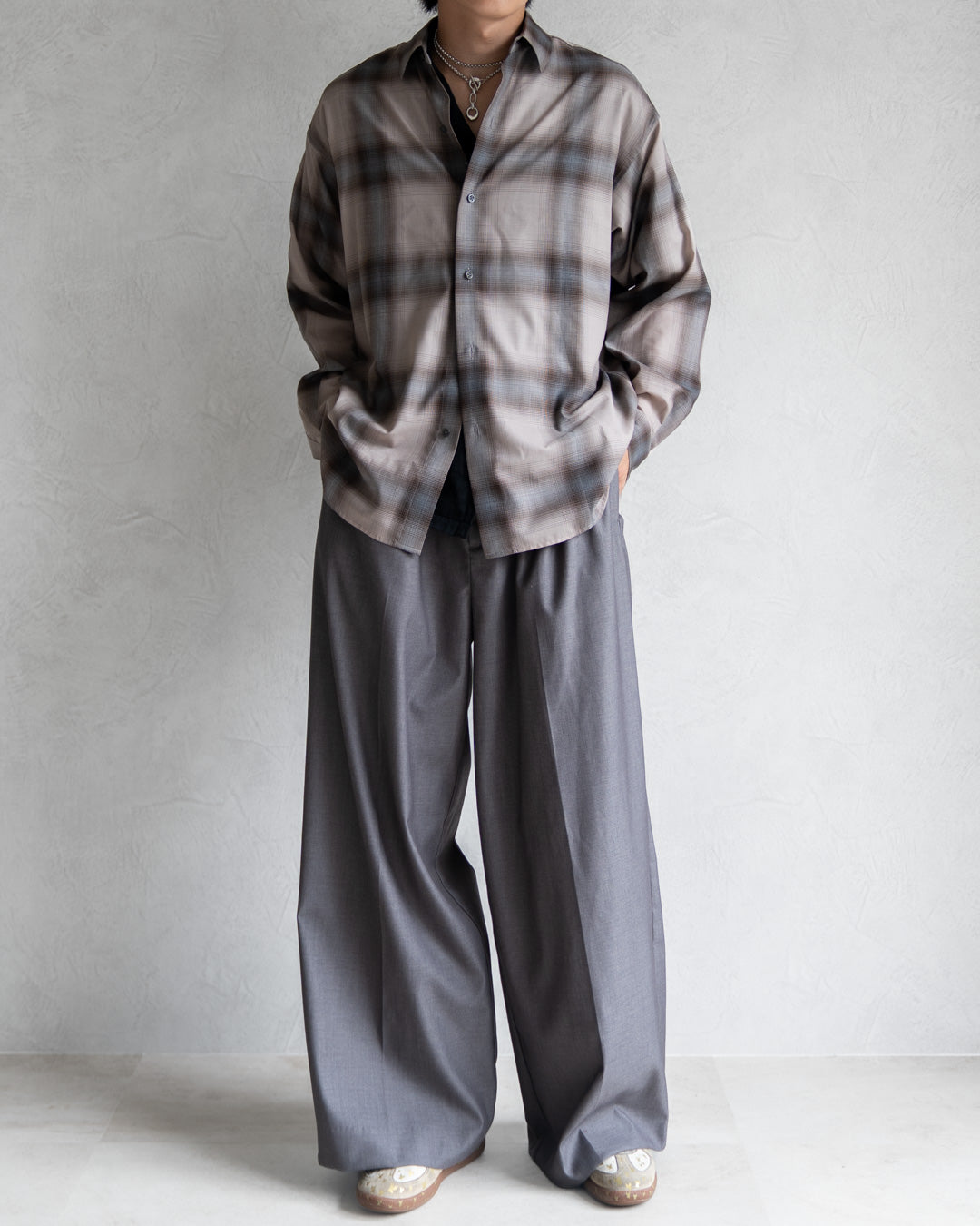 LIGHTWEIGHT OMBRE CHECK SHIRT