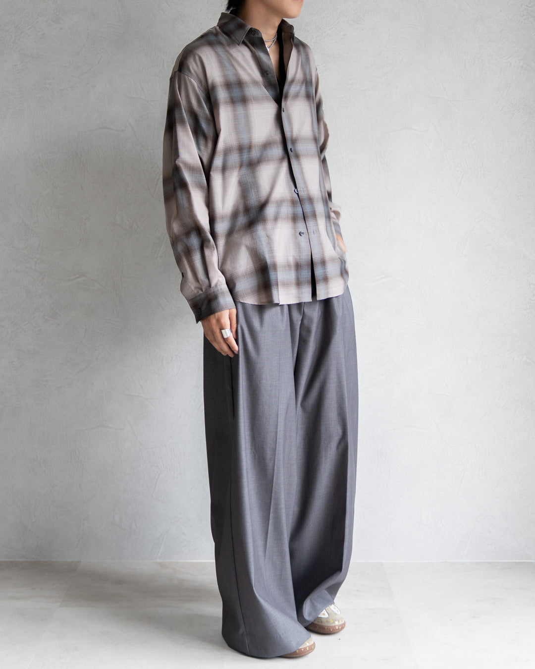 LIGHTWEIGHT OMBRE CHECK SHIRT