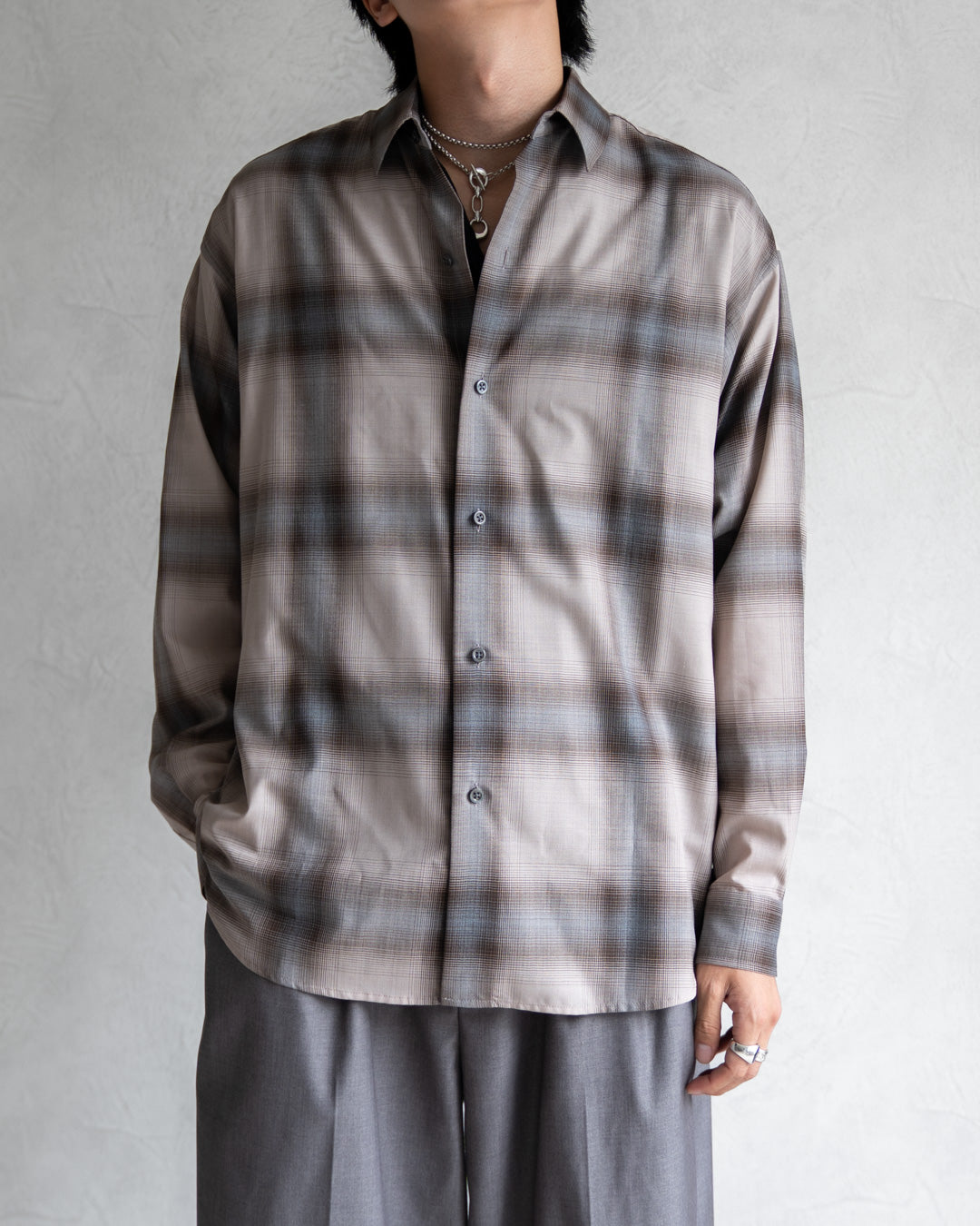 LIGHTWEIGHT OMBRE CHECK SHIRT