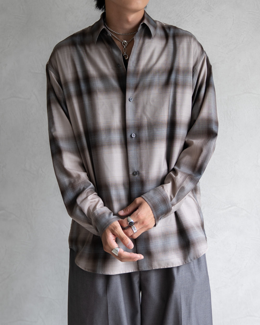 LIGHTWEIGHT OMBRE CHECK SHIRT