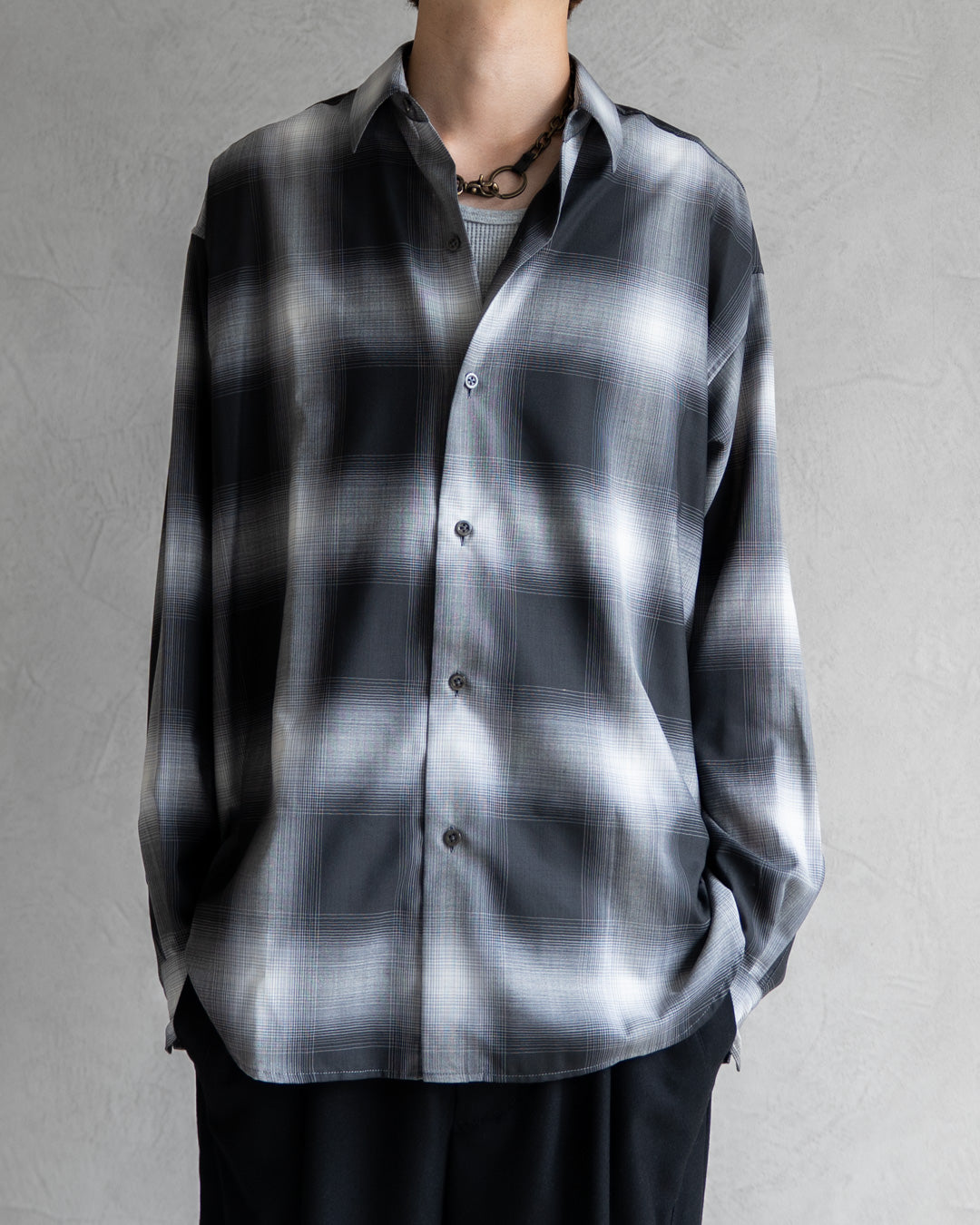 LIGHTWEIGHT OMBRE CHECK SHIRT