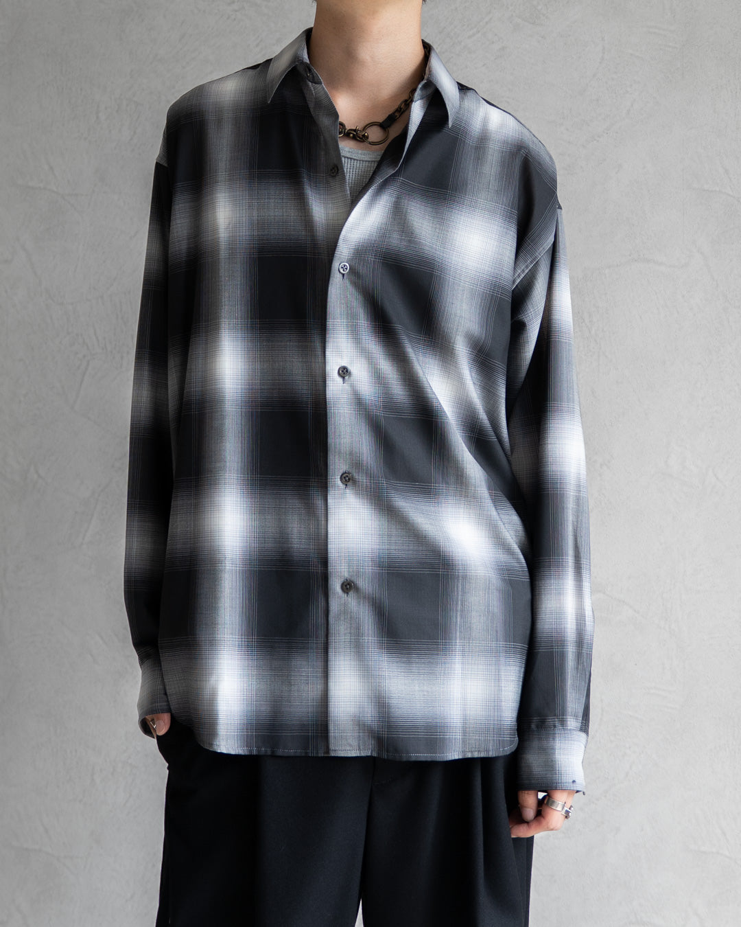 LIGHTWEIGHT OMBRE CHECK SHIRT