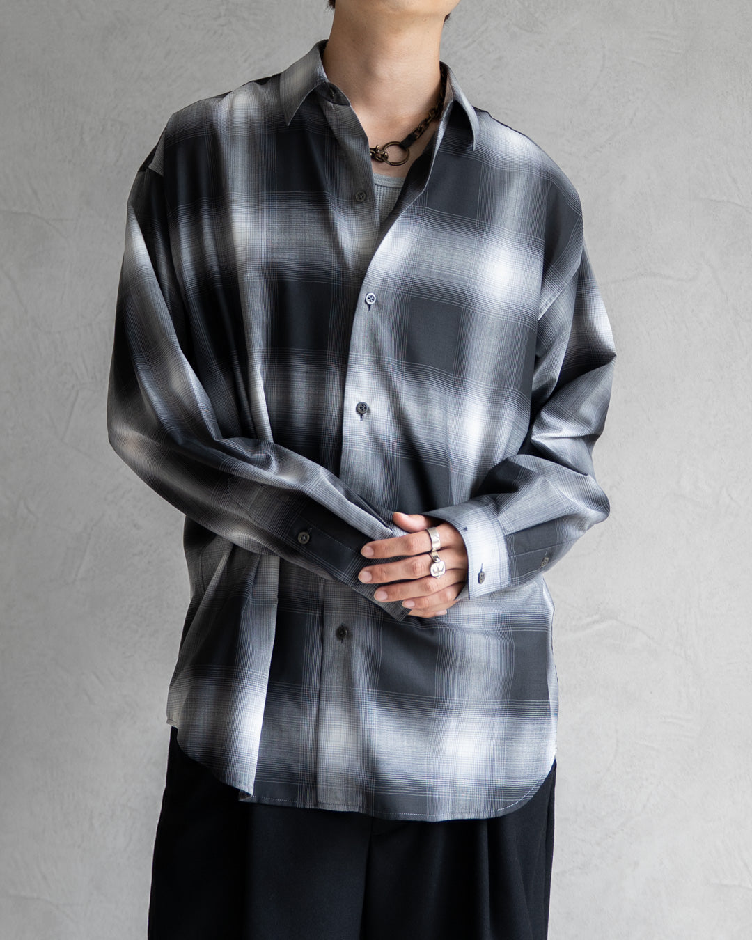 LIGHTWEIGHT OMBRE CHECK SHIRT