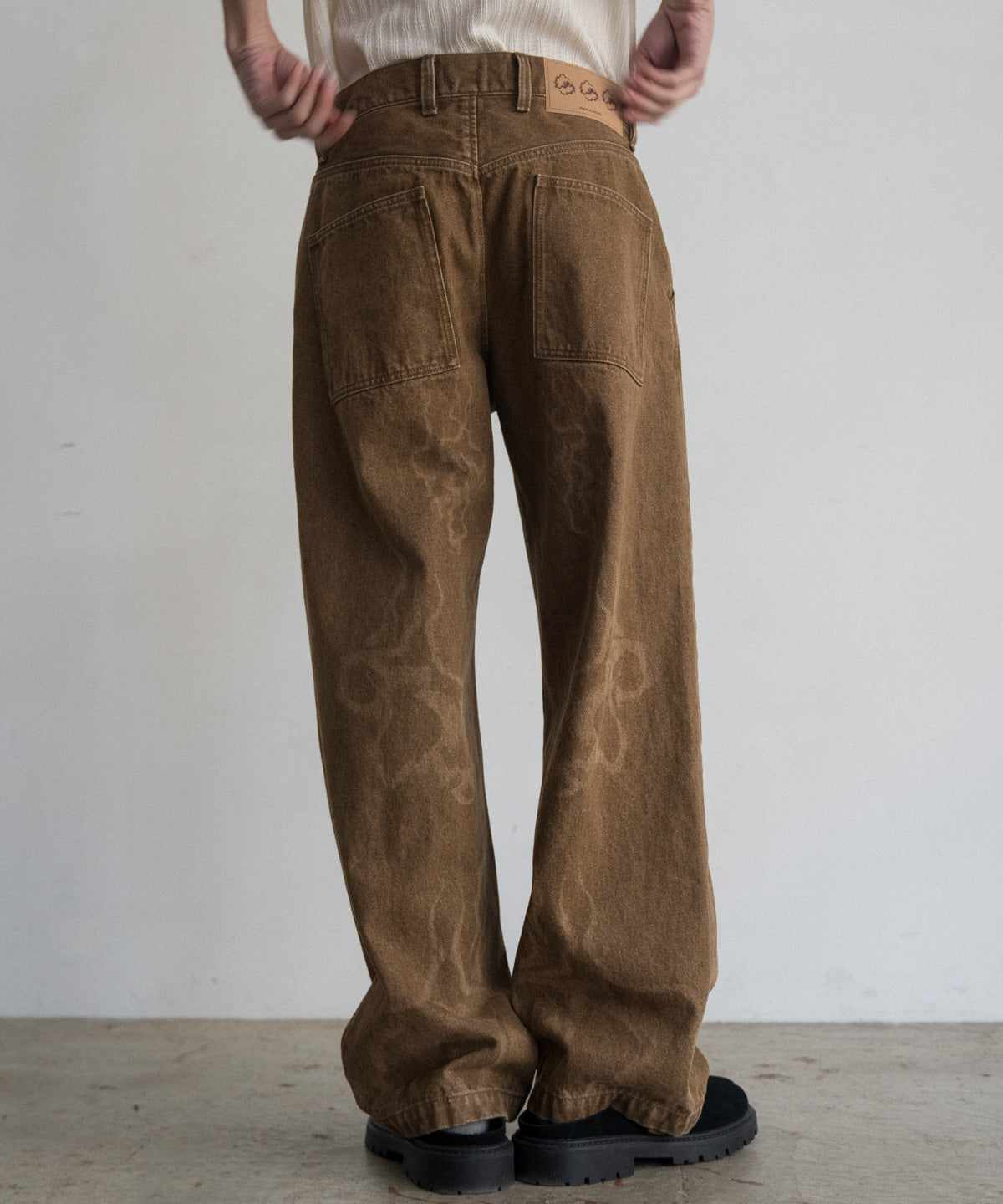 Laser Breach Straight Wide Denim