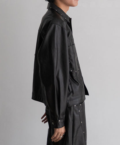 STUDS E.LEATHER JACKET