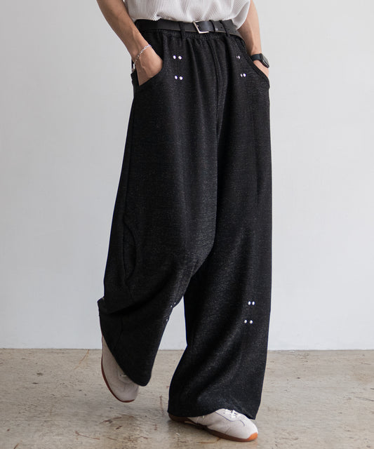 LAME JERSEY TRACK PANTS