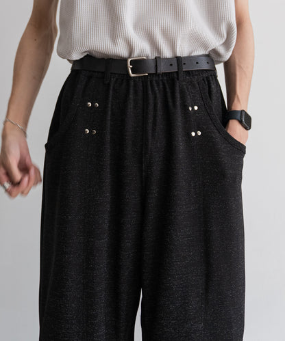 LAME JERSEY TRACK PANTS