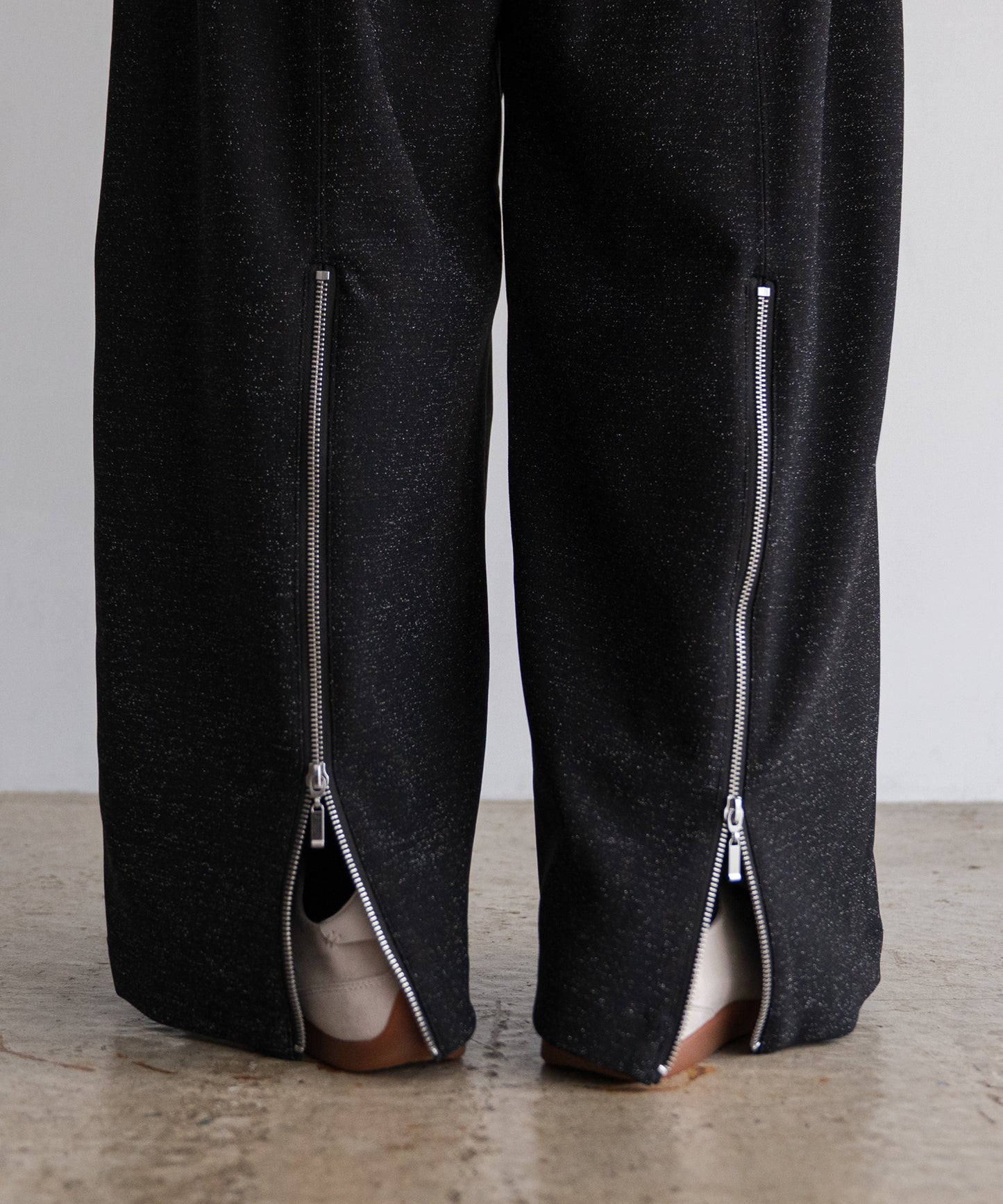 LAME JERSEY TRACK PANTS