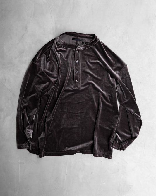 LUSH VELOUR HENLEY LS